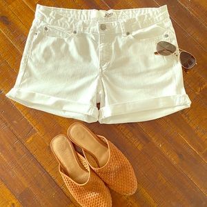 Joe Fresh white denim shorts